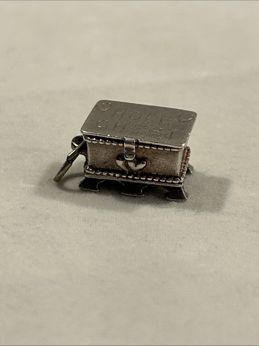 Beau Sterling Silver Hope Chest Charm Pendant